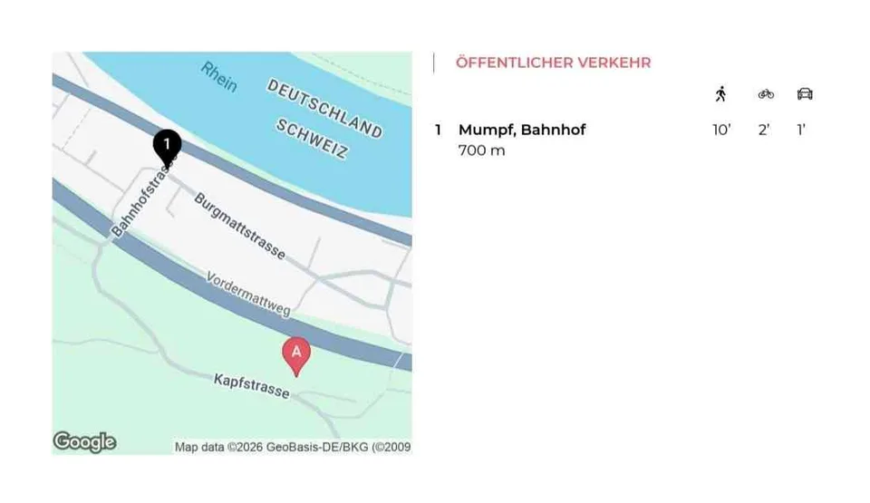 Freistehendes 5-Zimmer-Einfamilienhaus in Mumpf zu vermieten | Grosser