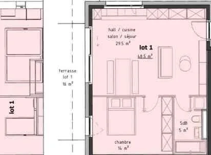 APPARTEMENT NEUF DE 2,5 PIÈCES AVEC GRAND JARDIN PRIVATIF PLEIN SUD