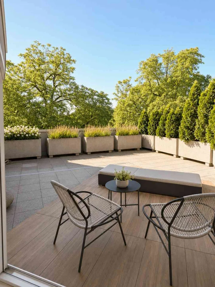 3-Zimmer-Dachwohnung mit 52 m² Dachterrasse – ruhig gelegen in Aristau