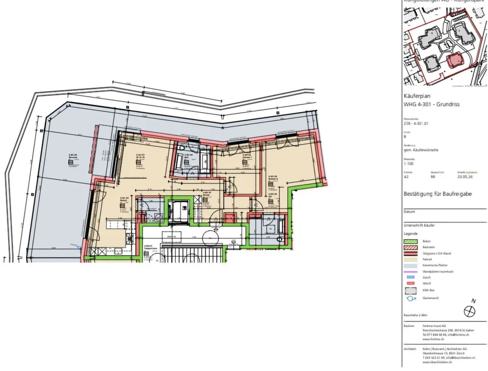 Grosszügige, moderne Neubau-Attika-Wohnung 3.5 Zimmer in Oftringen