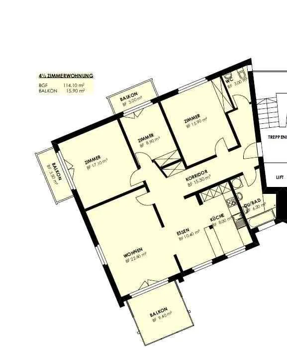 Grosszügige 4.5 Whg. im 5. OG mit herrlicher Seesicht und Lift