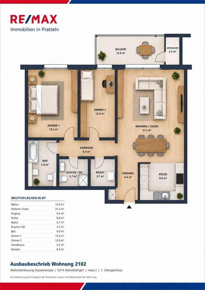 Moderne 3½-Zimmer-Eigentumswohnung – Foto 10 von 10