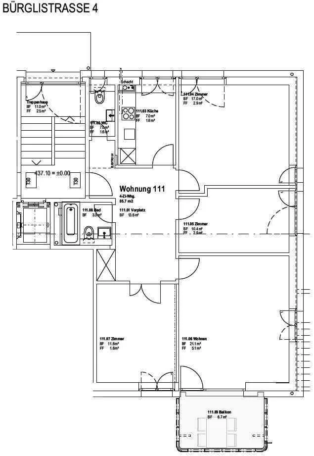 Wohnungsübernahme zentrale 4Z + Garage – Foto 10 von 10