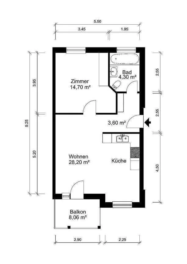 Vermietete 2½-Zimmer-Wohnung – attraktive Kapitalanlage in Jonschwil – photo 4 sur 12