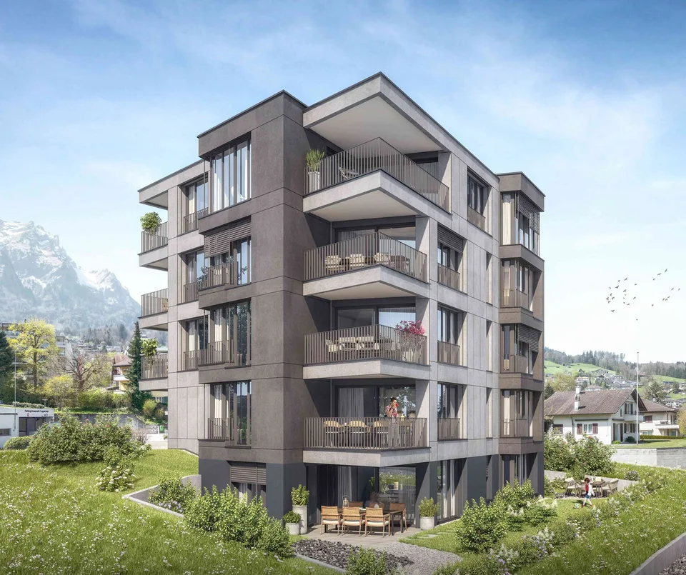 Appartamento 3.5 locali con loggia e vista sul Pilatus – Appartamento nuovo su Mozartweg a Hergiswil – foto 2 di 8