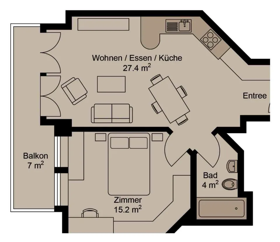 Helle 2.5-Zimmer-Wohnung mit Terrasse und Pilatusblick in Kriens – foto 13 di 13