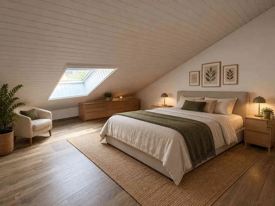 Duplex sous les combles avec terrasse – Foto 5 von 11