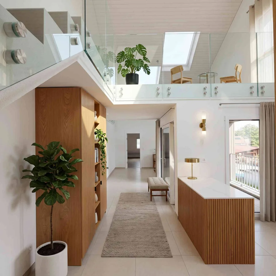 Duplex sous les combles avec terrasse – Foto 8 von 11