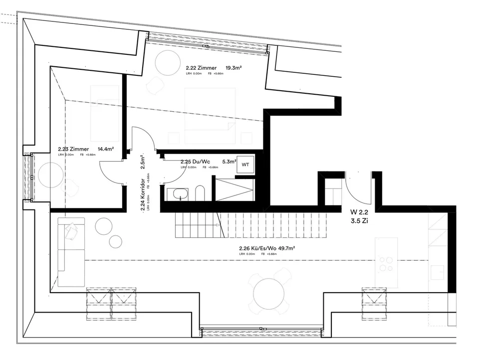 Neubau zur Erstvermietung 3.5 Zimmer-Dachwohnung mit Dachterrasse – Foto 10 von 10
