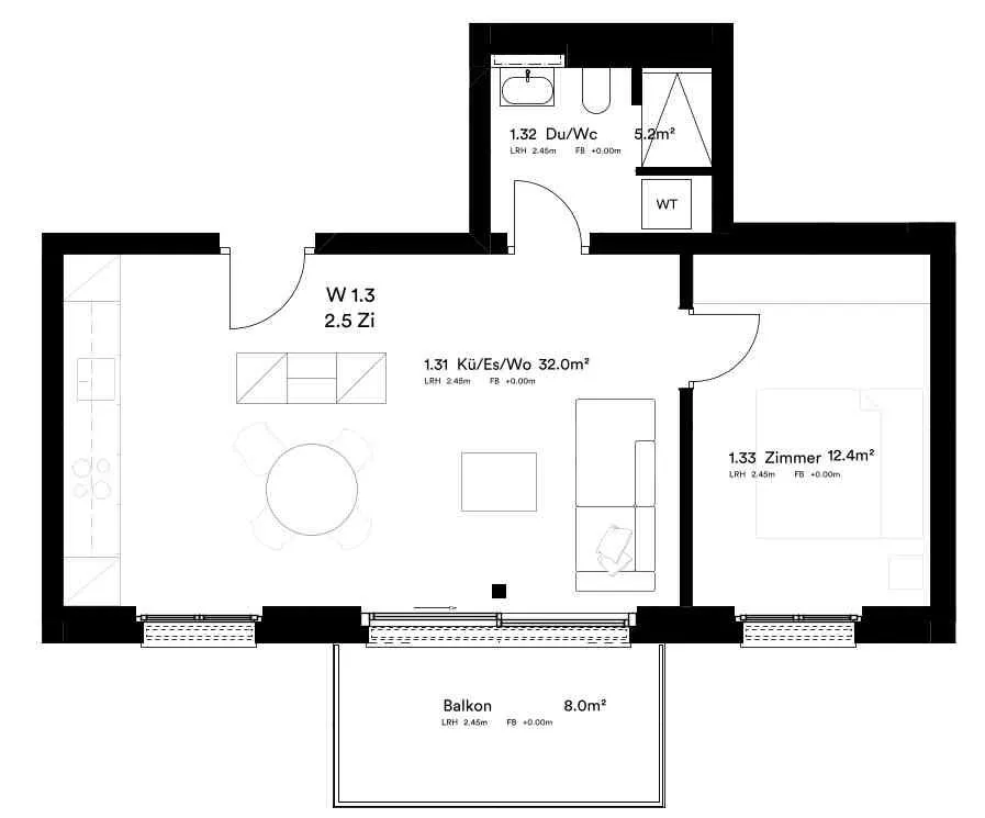 Hirschenpark – Neubau zur Erstvermietung 2.5 Zimmer-Wohnung – Foto 11 von 11