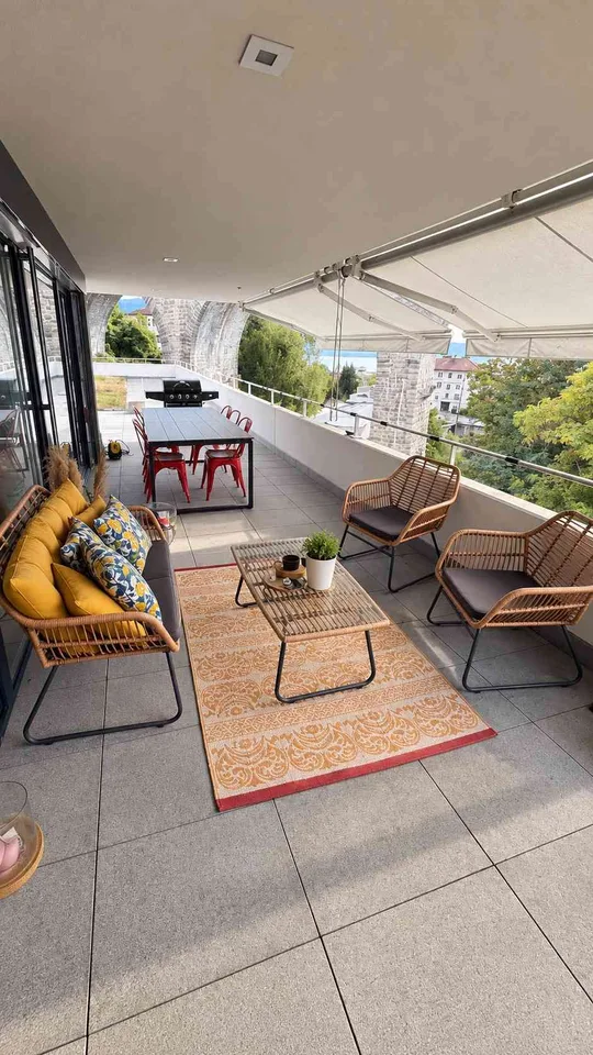 Attique 3,5 pièces à Paudex - grande terrasse, jardin, vue lac, – Foto 10 von 13