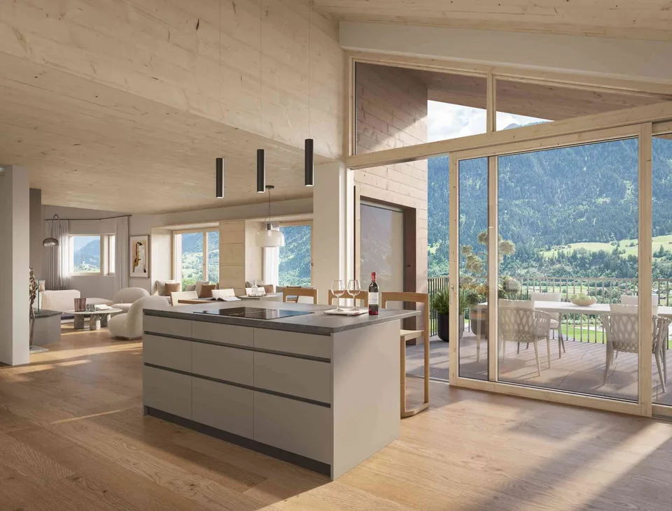 Unverbaubare Panoramasicht – grosszügige 4½-Zimmer-Maisonettewohnung – Foto 4 von 7