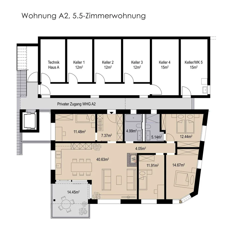 Platz für alle – 5½-Zimmer-Wohnung mit Weitblick – Foto 6 von 6