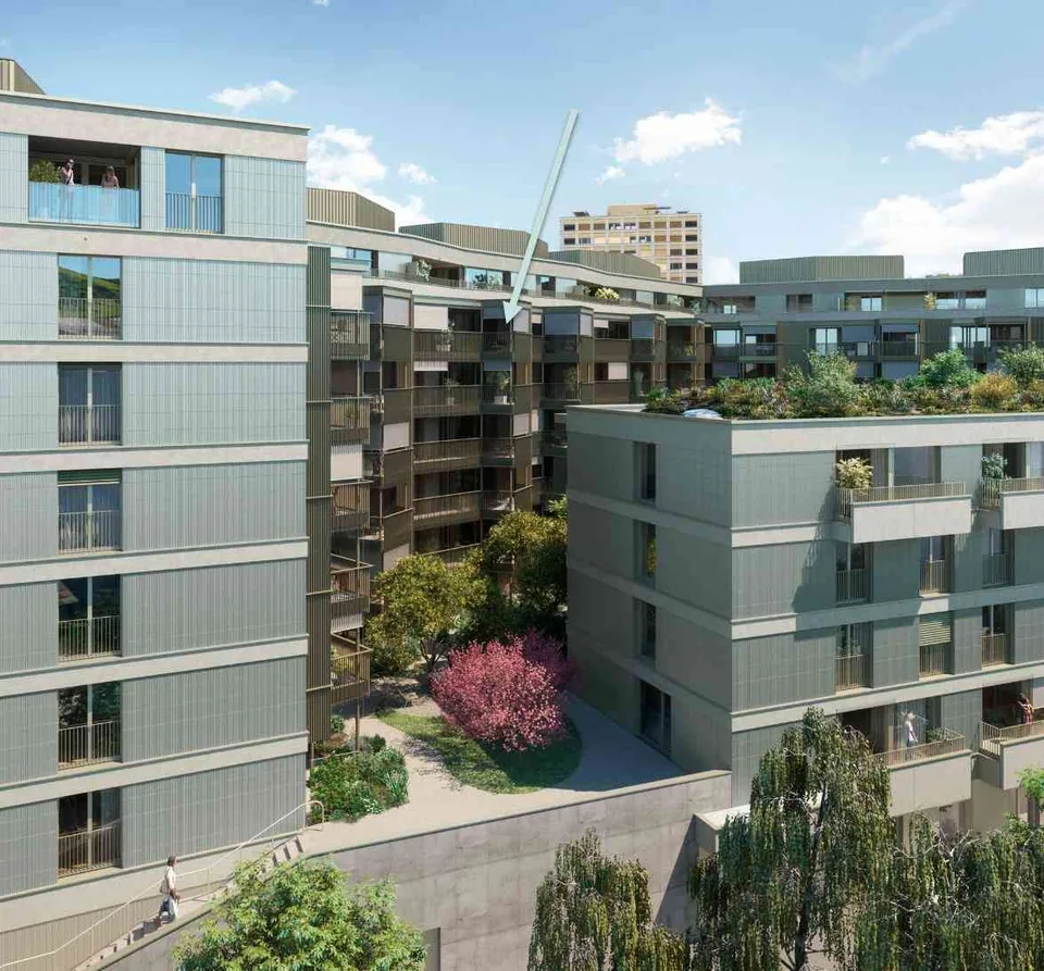 3½-Zimmer-Wohnung im 6. OG mit Balkon (Erstbezug) – Foto 6 von 9