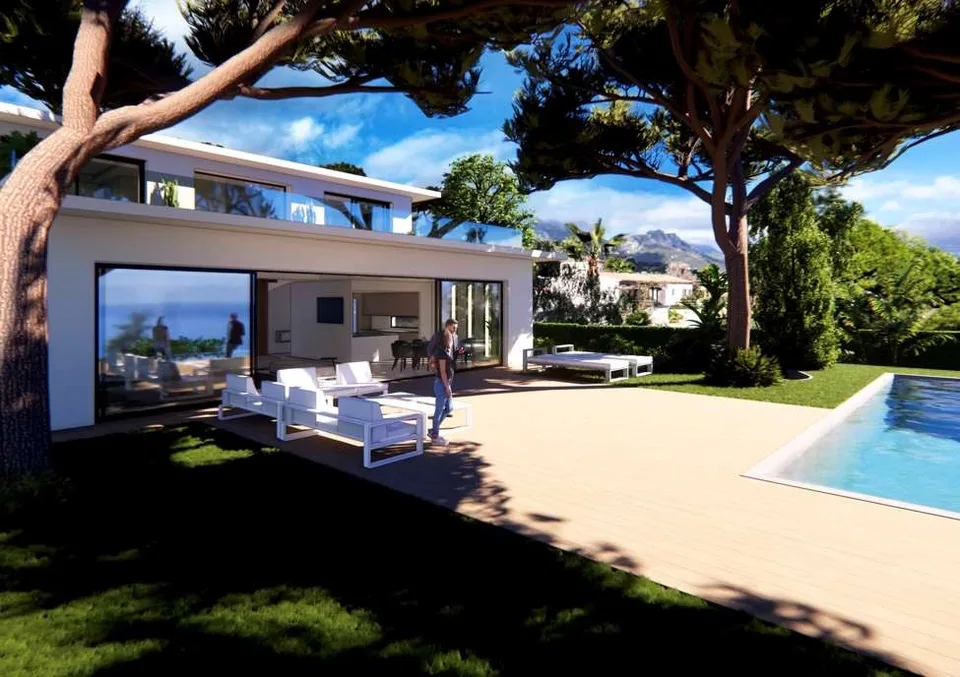 Roquebrune Cap Martin, villa contemporanea con vista mare e piscina