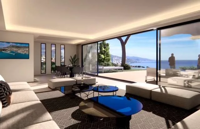 Roquebrune Cap Martin, villa contemporanea con vista mare e piscina