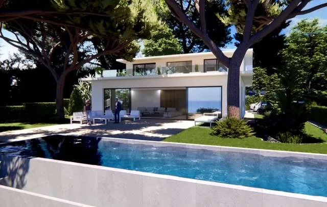 Roquebrune Cap Martin, villa contemporanea con vista mare e piscina