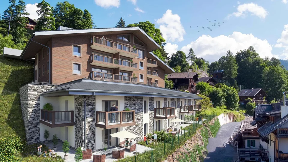 Appartamenti in mansarda di 4,5 locali in una nuova residenza a Gryon.