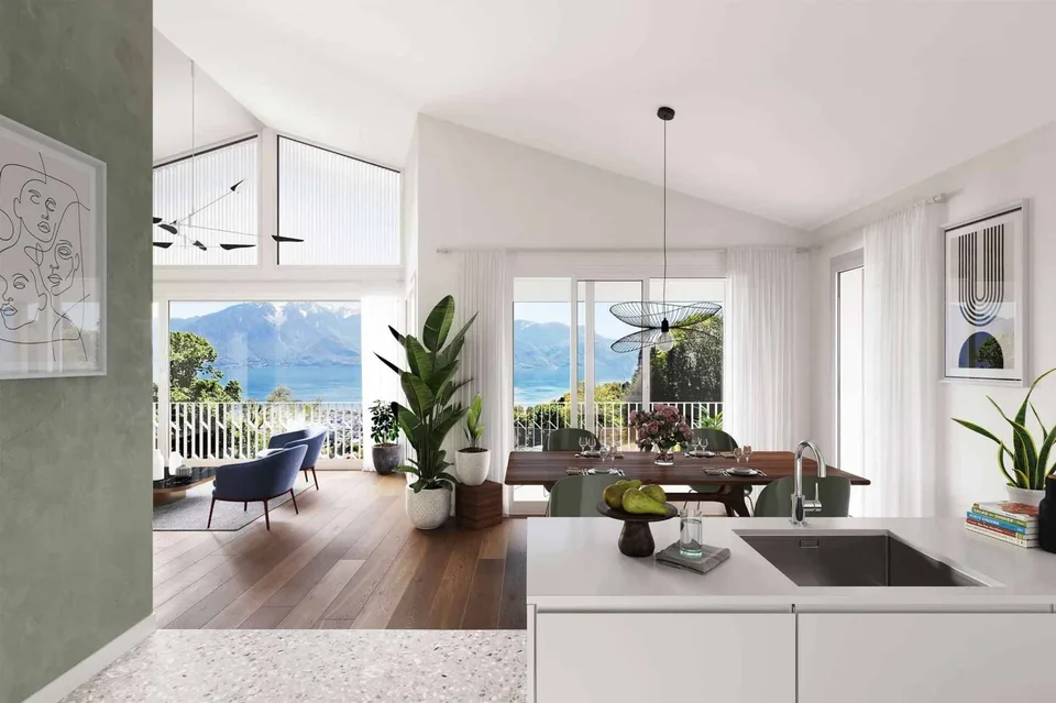 Appartement neuf de 4.5 pièces en attique avec mezzanine et vue spectaculaire sur le lac à vendre à Jongny - Lot D2 – Foto 14 von 16