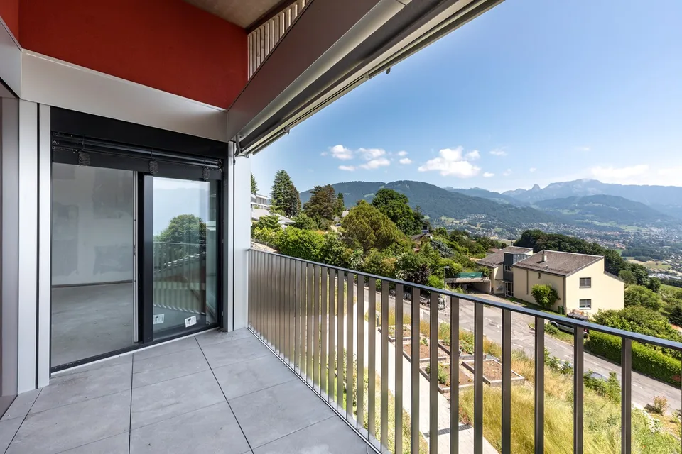 Appartamento nuovo di 4.5 locali in attico con mezzanino e vista spettacolare sul lago in vendita a Jongny - Lot D2