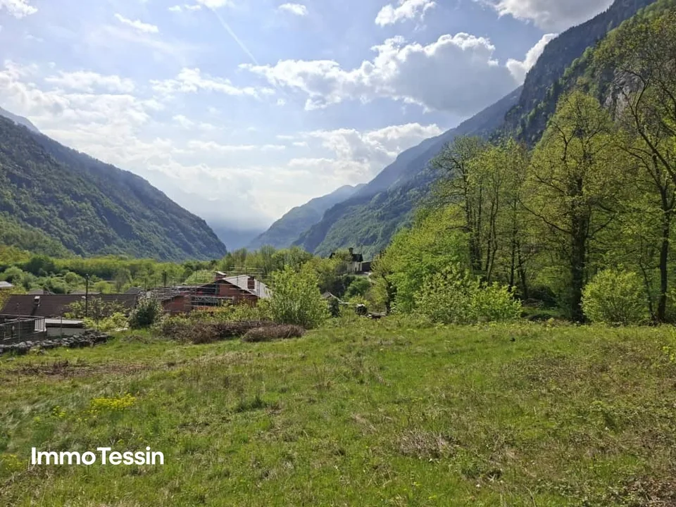 Grosszügiges Bauland mitten in der Natur mit Waldparzelle an sonniger, naturnaher Lage 10 Autominuten von Biasca entfernt