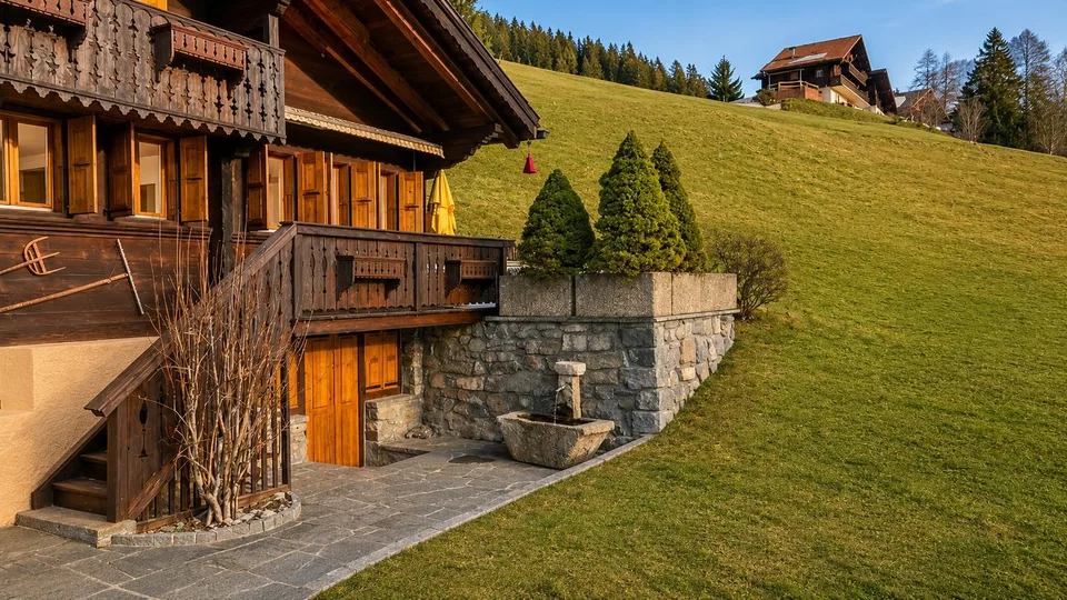 Genau die Art von Chalet, die man sich vorstellt, wenn man von der Schweiz träumt.