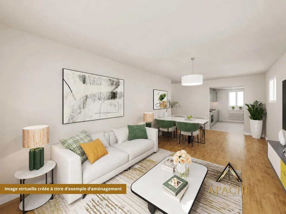 Appartement de 3.5 pièces avec balcon et vue imprenable en position dominante