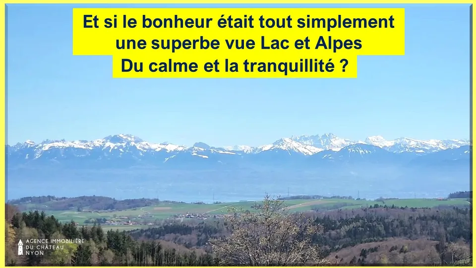 Villa individuelle avec superbe vue lac et Alpes