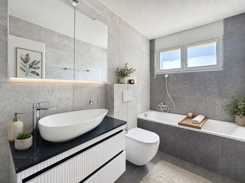 ENTRE MORAT ET FRIBOURG Appartement rénové de 4.5 pces avec balcon – Foto 12 von 13