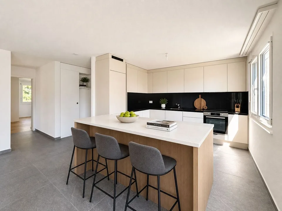 ENTRE MORAT ET FRIBOURG Appartement rénové de 4.5 pces avec balcon – Foto 7 von 13