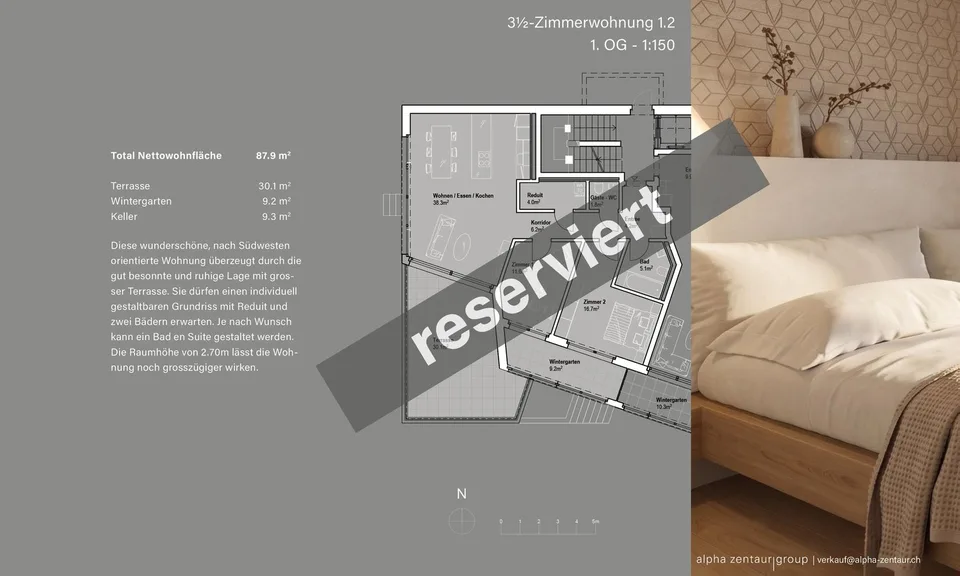 Appartamento 3.5 locali 1.2 | Residenz Zentaur, Aarau