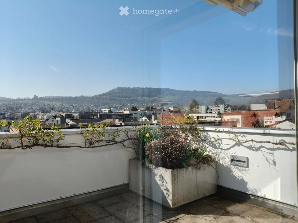 Ampio appartamento in attico di 4,5 locali con terrazza e bella vista ad Aesch BL