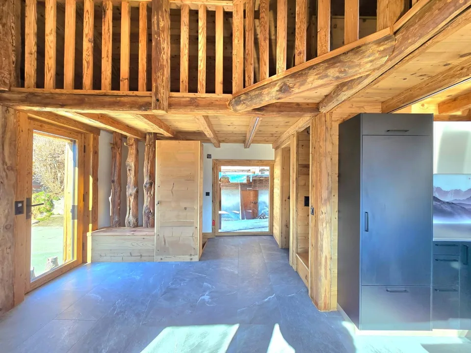 Prächtige renovierte Scheune in Mase mit Terrassen, Aussicht und Parkplatz (Val d'Hérens)