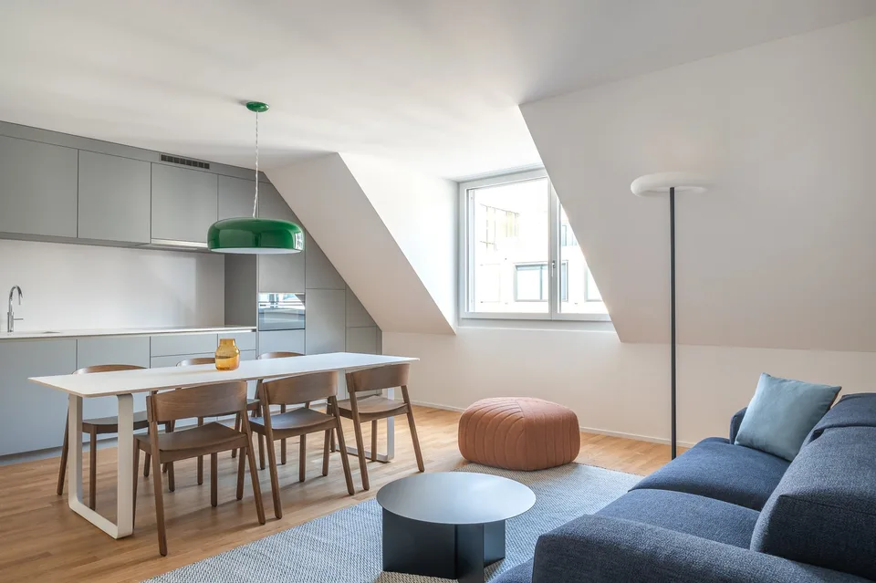4min zum HB - möblierte 3.5 Zimmerwohnung mit Dachterasse