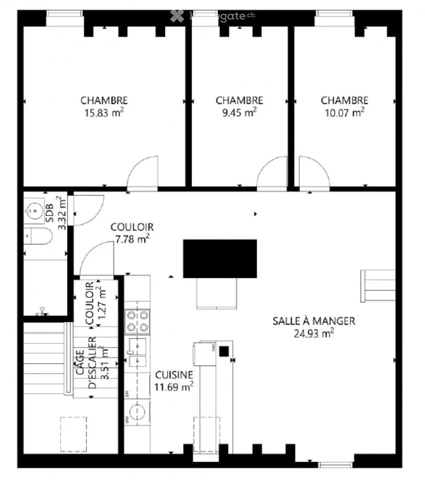 Bel appartement de 5 pièces