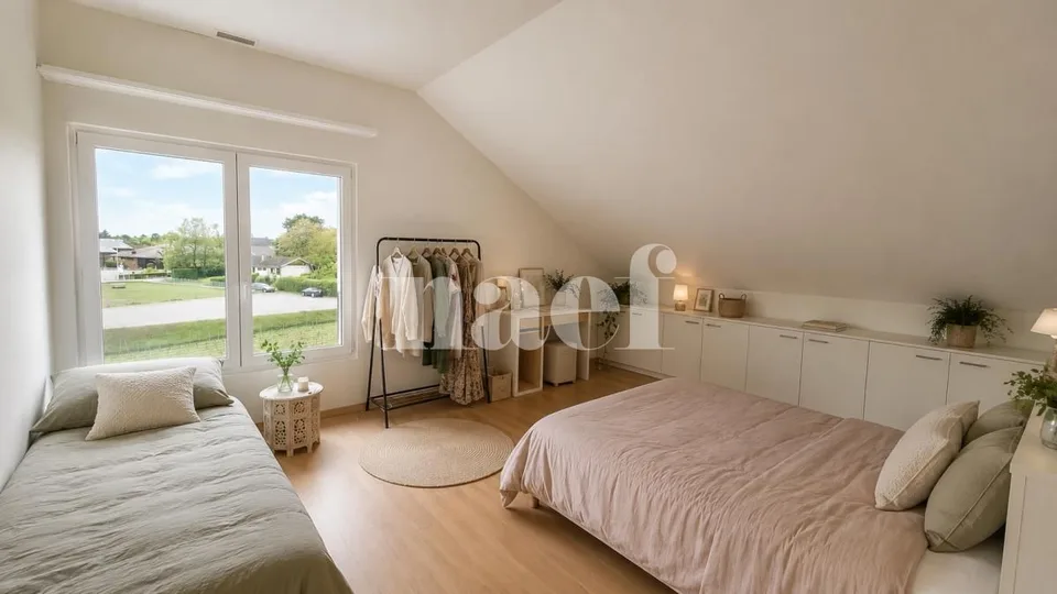 Schönes Apartment im Zentrum des Dorfes mit 3 Räumen von ca. 82m2 im 3. Stock mit gemeinsamem Garten