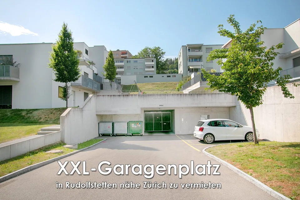 Attraktiver sehr grosser Tiefgaragenplatz, hell und freundlich, nähe Zürich zu vermieten