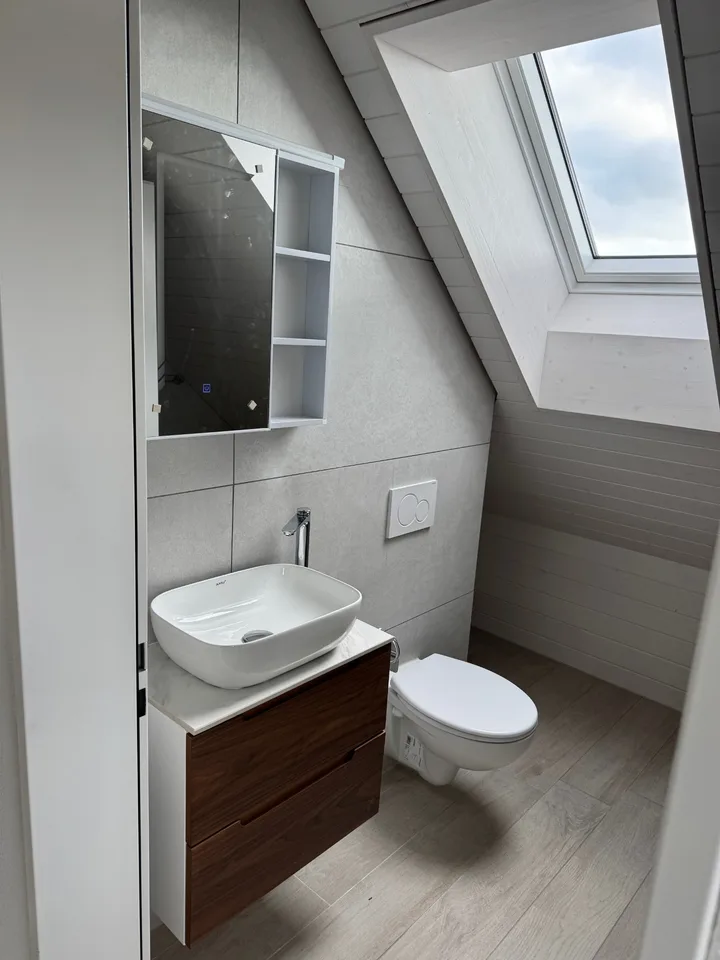 First rental of a modern 3.5-room attic apartment