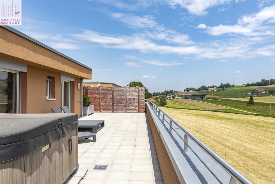 Bel attico di 4.5 locali con terrazza di 185 m2 senza vis-à-vis