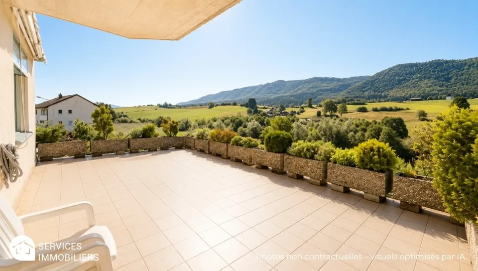 Appartement en terrasse offrant un panorama exceptionnel