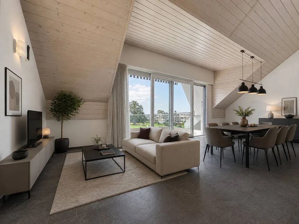 Attique de 5.5 pièces avec vue sur le lac Léman
