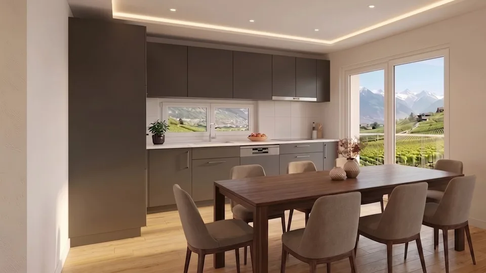 Appartements en terrasse neufs 4.5 pièces - Miège