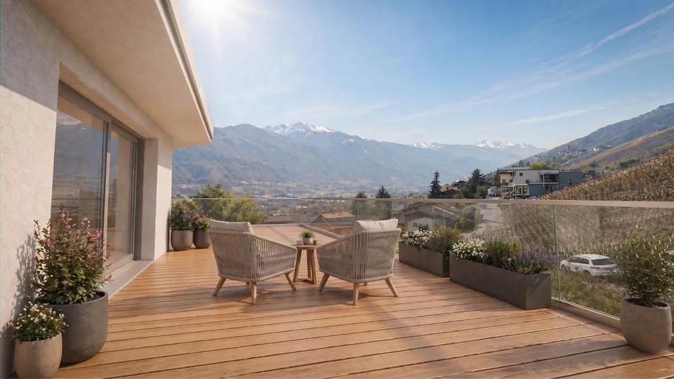 Neue 4.5-Zimmer-Terrassenwohnungen - Miège – Foto 7 von 9