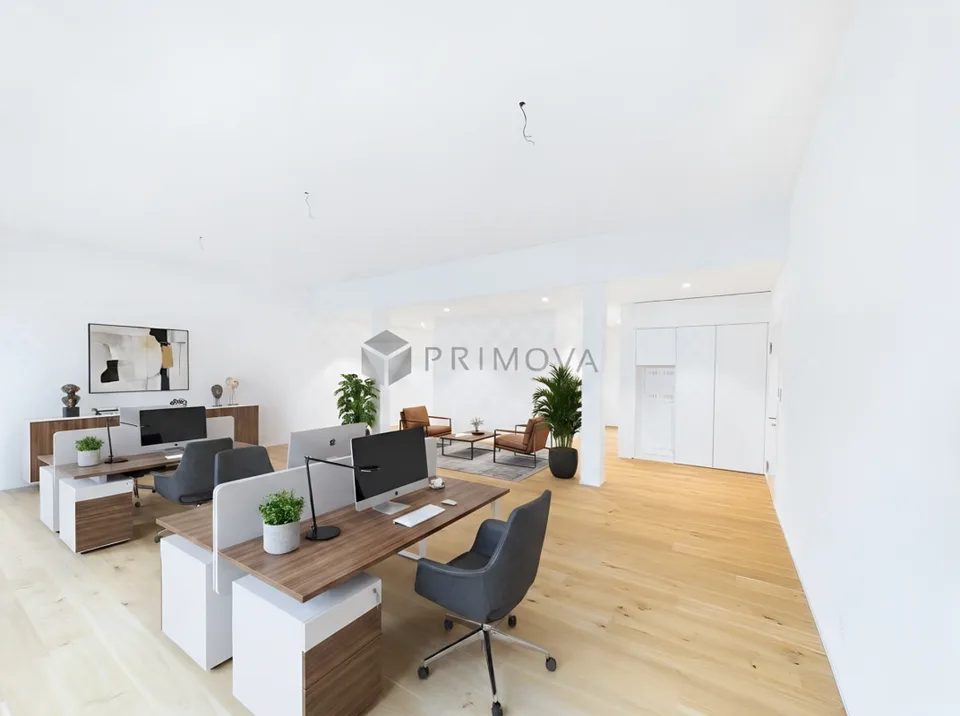 Bien visible, utilisable de manière flexible - Votre espace commercial avec vitrine et places de parking