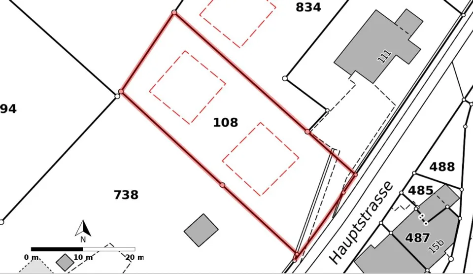 908 m² Bauland in Wisen