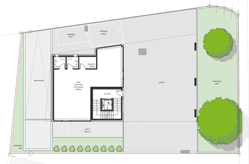 Nuovo spazio commercialeamministrativo di 97 m2 - Residenza AGLA, Bellinzona