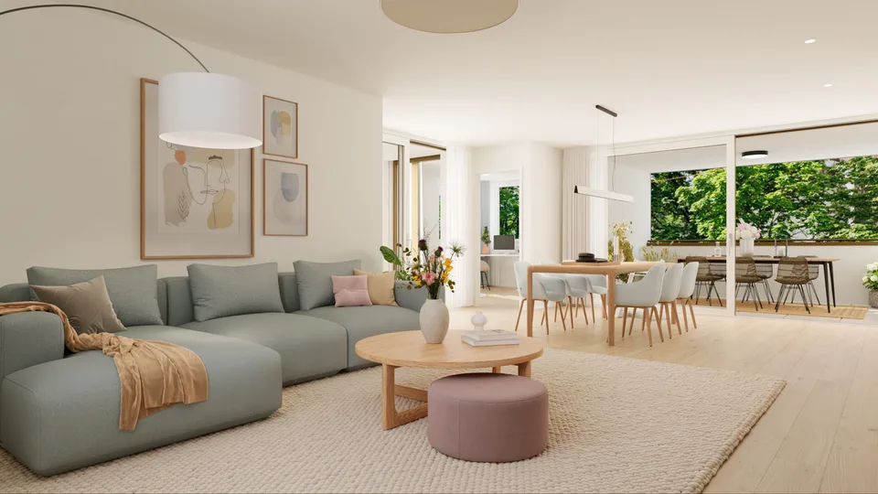 Appartement 3.5 pièces de haute qualité avec deux salles de bain et deux loggias