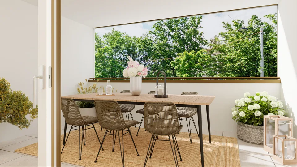 Appartement 3.5 pièces de haute qualité avec deux salles de bain et deux loggias
