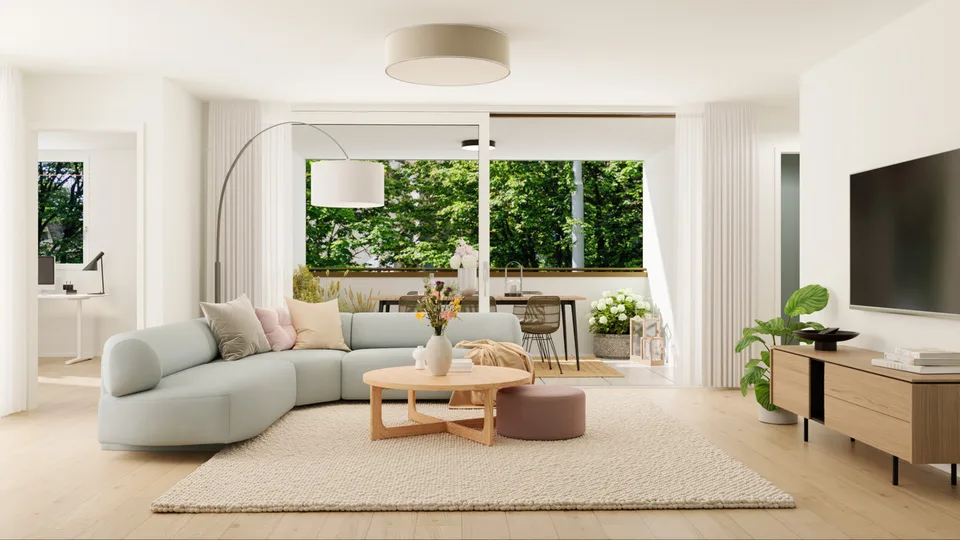 Appartement 3.5 pièces de haute qualité avec deux salles de bain et deux loggias