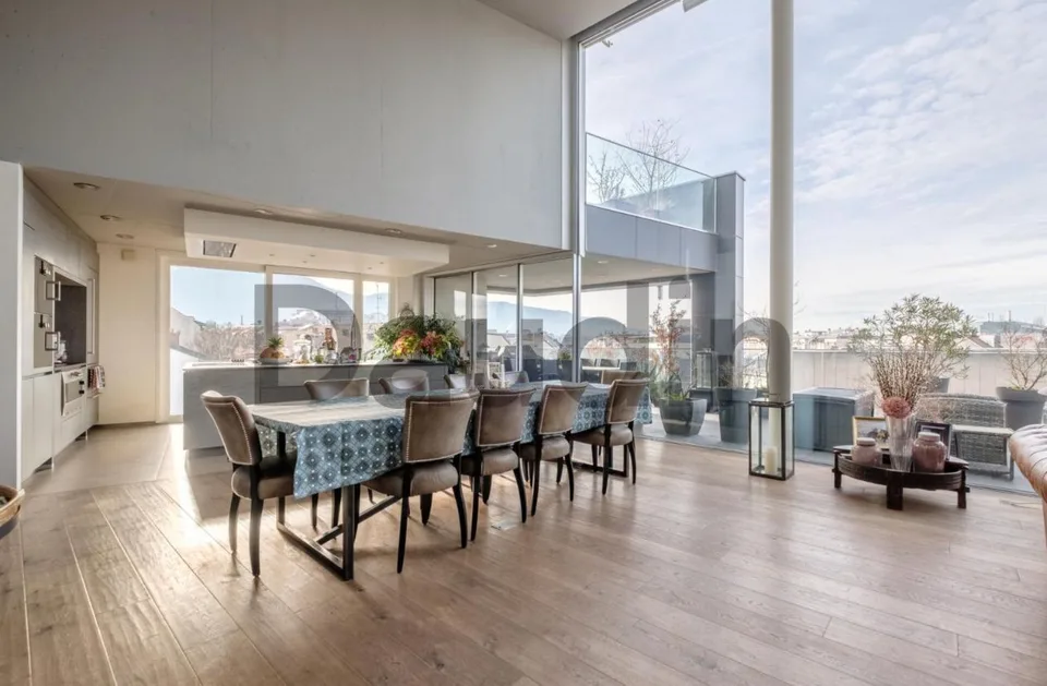 Attique de 7 pièces avec vue panoramique àCarouge